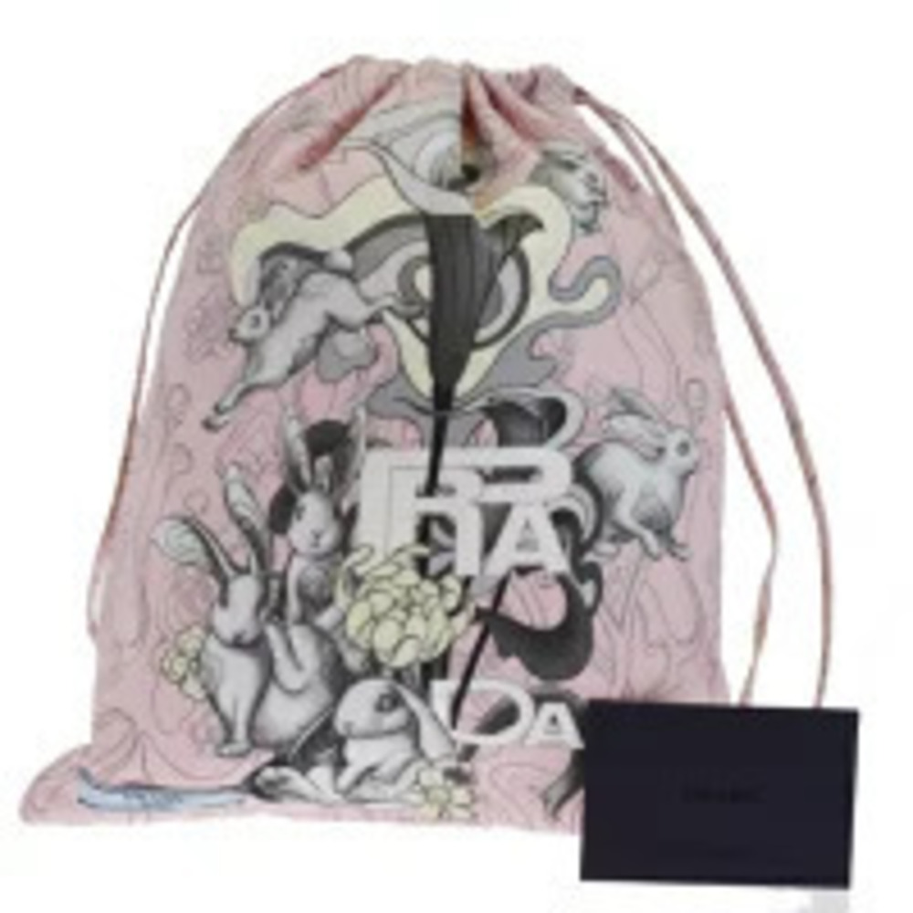 Prada Handbag Drawstring Rabbit Pink